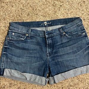 7 For All Mankind Jean Shorts. Size 29